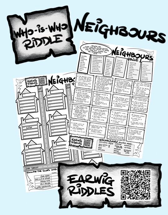 NEIGHBOURS A2 ESCAPE ROOM | Earwig Riddles